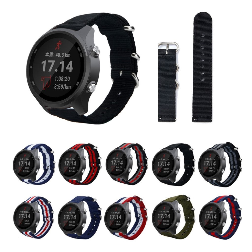  Garmin Forerunner 245 / Garmin Forerunner 245 Music Nylon Rem - Sort#serie_1