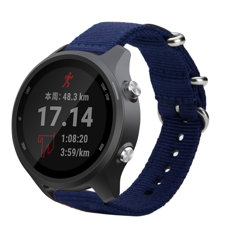  Garmin Forerunner 245 / Garmin Forerunner 245 Music Nylon Rem - Blå#serie_10