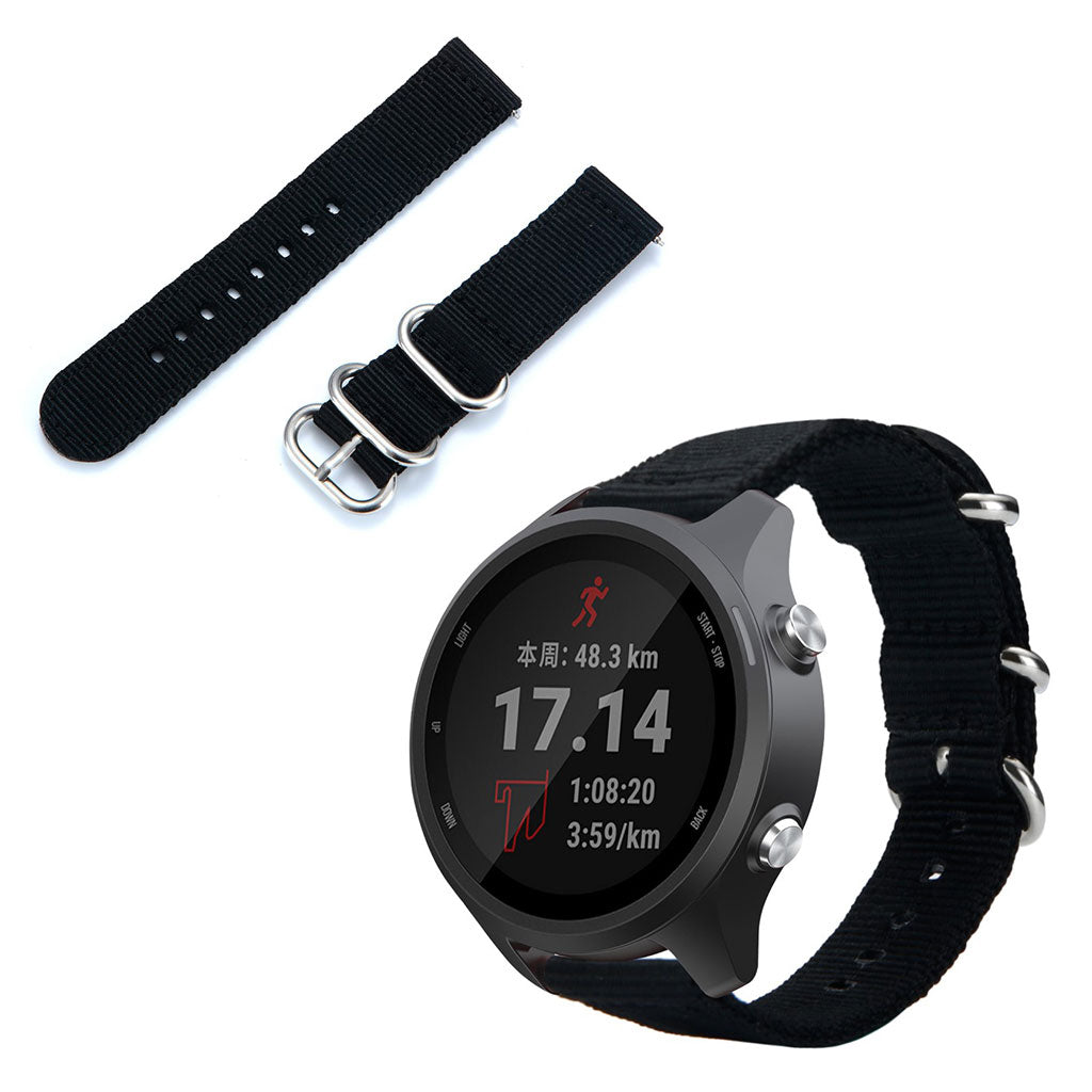  Garmin Forerunner 245 / Garmin Forerunner 245 Music Nylon Rem - Sort#serie_1