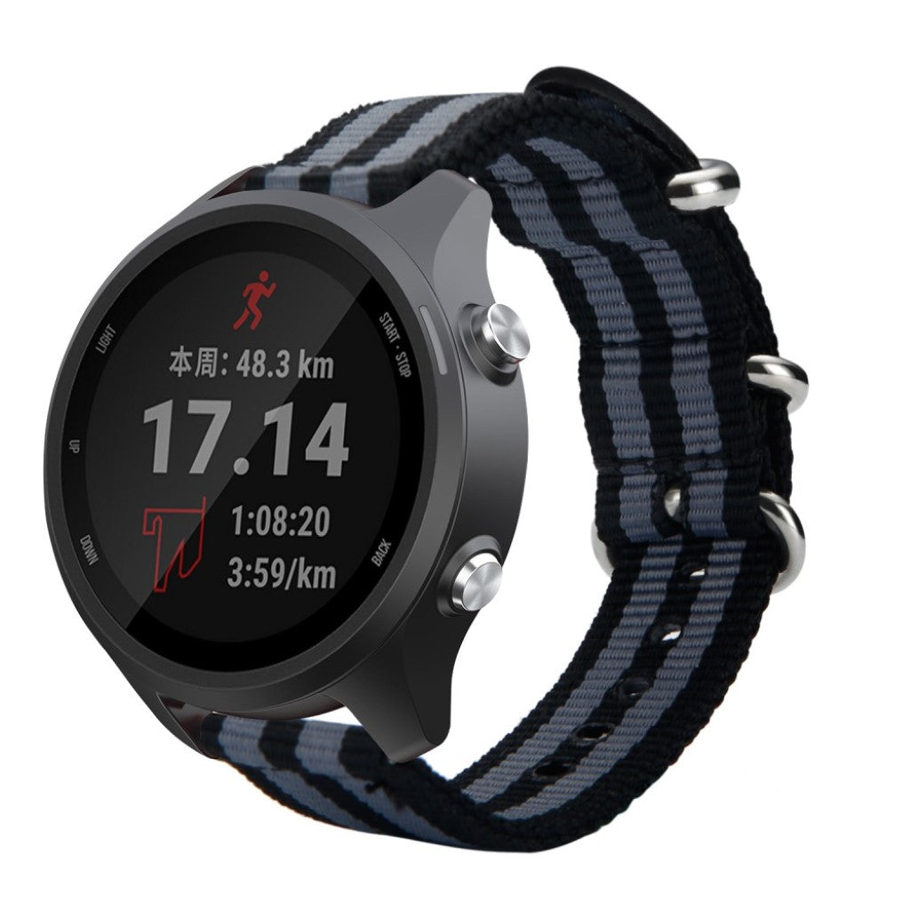  Garmin Forerunner 245 / Garmin Forerunner 245 Music Nylon Rem - Sort#serie_2