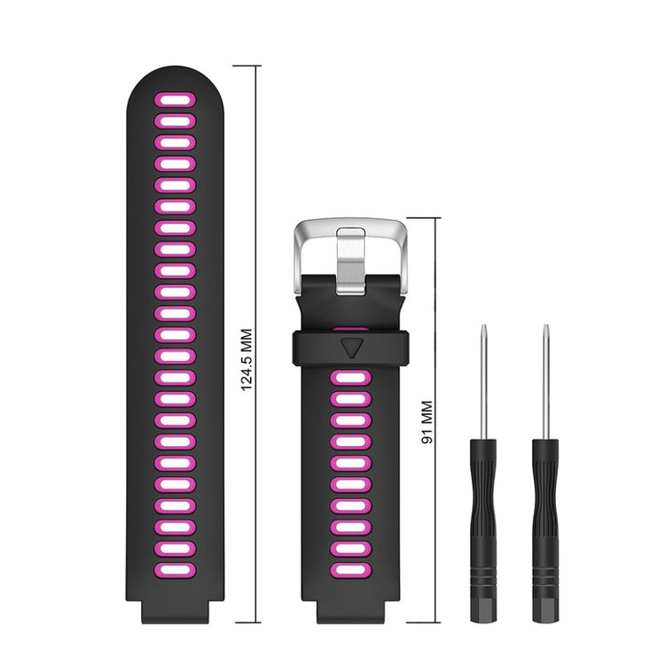 Rigtigt holdbart Universal Garmin Silikone Rem - Sort#serie_3