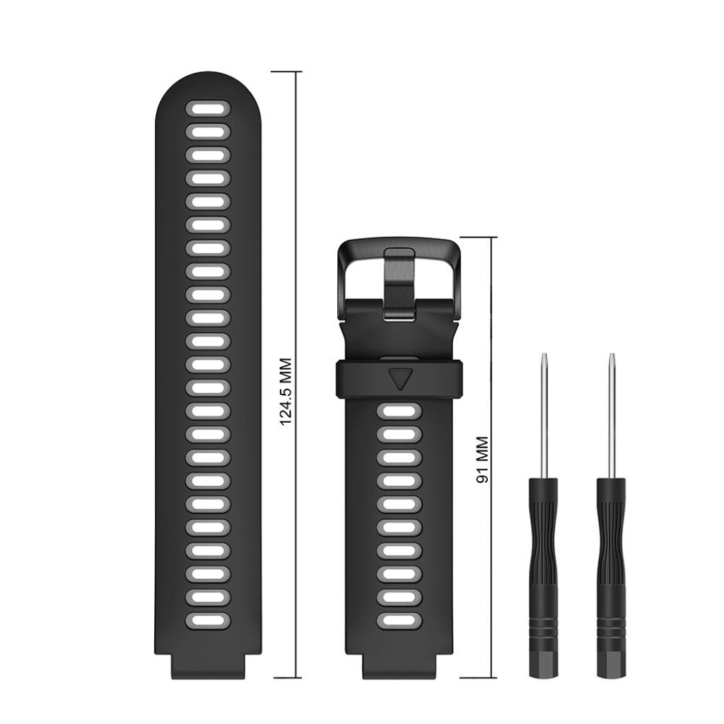 Rigtigt sejt Universal Garmin Silikone Rem - Sort#serie_2