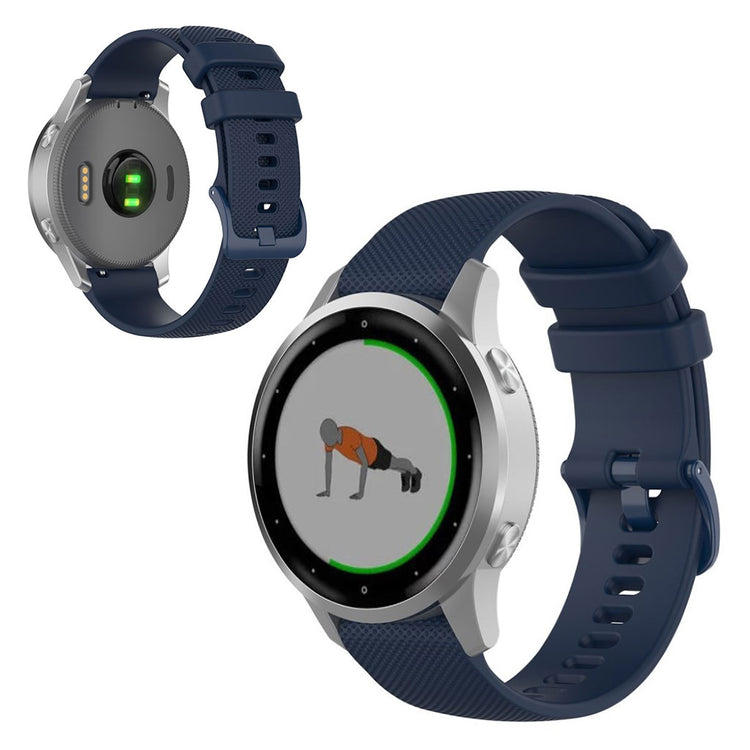 Fed Garmin Vivomove 3S / Garmin Vivoactive 4S Silikone Rem - Blå#serie_10