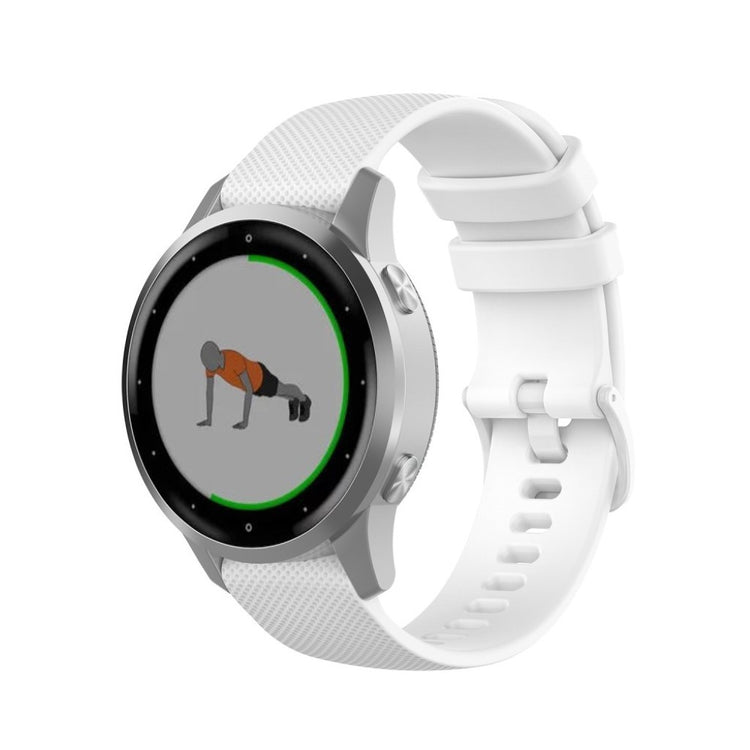 Fed Garmin Vivomove 3S / Garmin Vivoactive 4S Silikone Rem - Hvid#serie_2