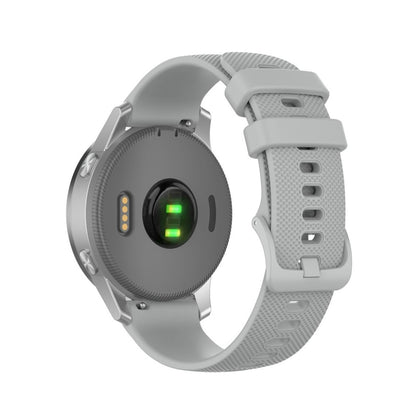 Fed Garmin Vivomove 3S / Garmin Vivoactive 4S Silikone Rem - Sølv#serie_3