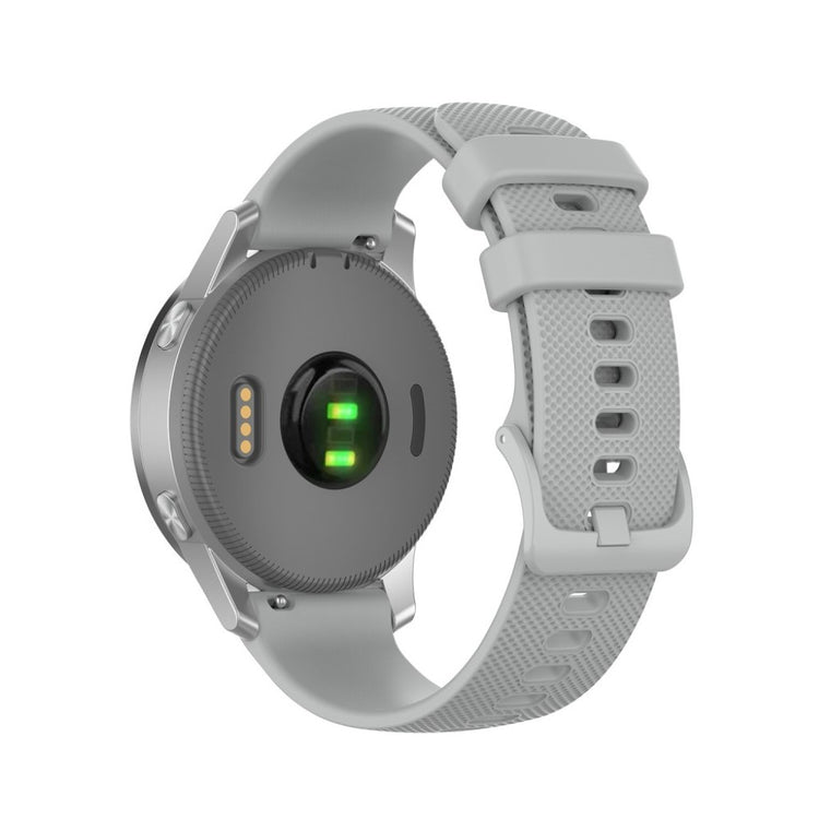 Fed Garmin Vivomove 3S / Garmin Vivoactive 4S Silikone Rem - Sølv#serie_3