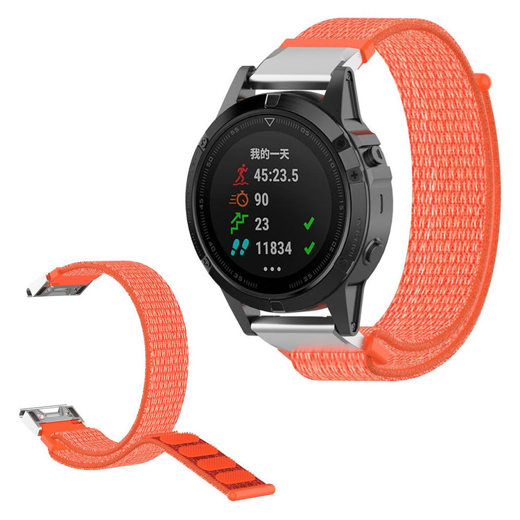Fremragende Garmin Fenix 6 / Garmin Fenix 5 Nylon Rem - Orange#serie_2