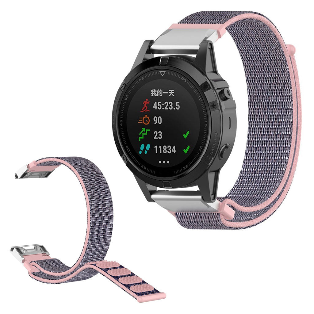 Fremragende Garmin Fenix 6 / Garmin Fenix 5 Nylon Rem - Blå#serie_3