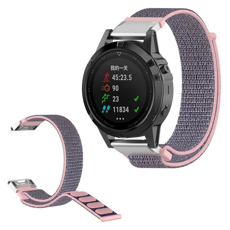 Fremragende Garmin Fenix 6 / Garmin Fenix 5 Nylon Rem - Blå#serie_3