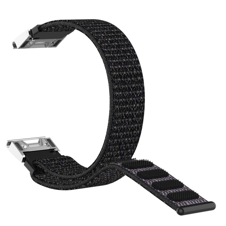 Fremragende Garmin Fenix 6 / Garmin Fenix 5 Nylon Rem - Sort#serie_5