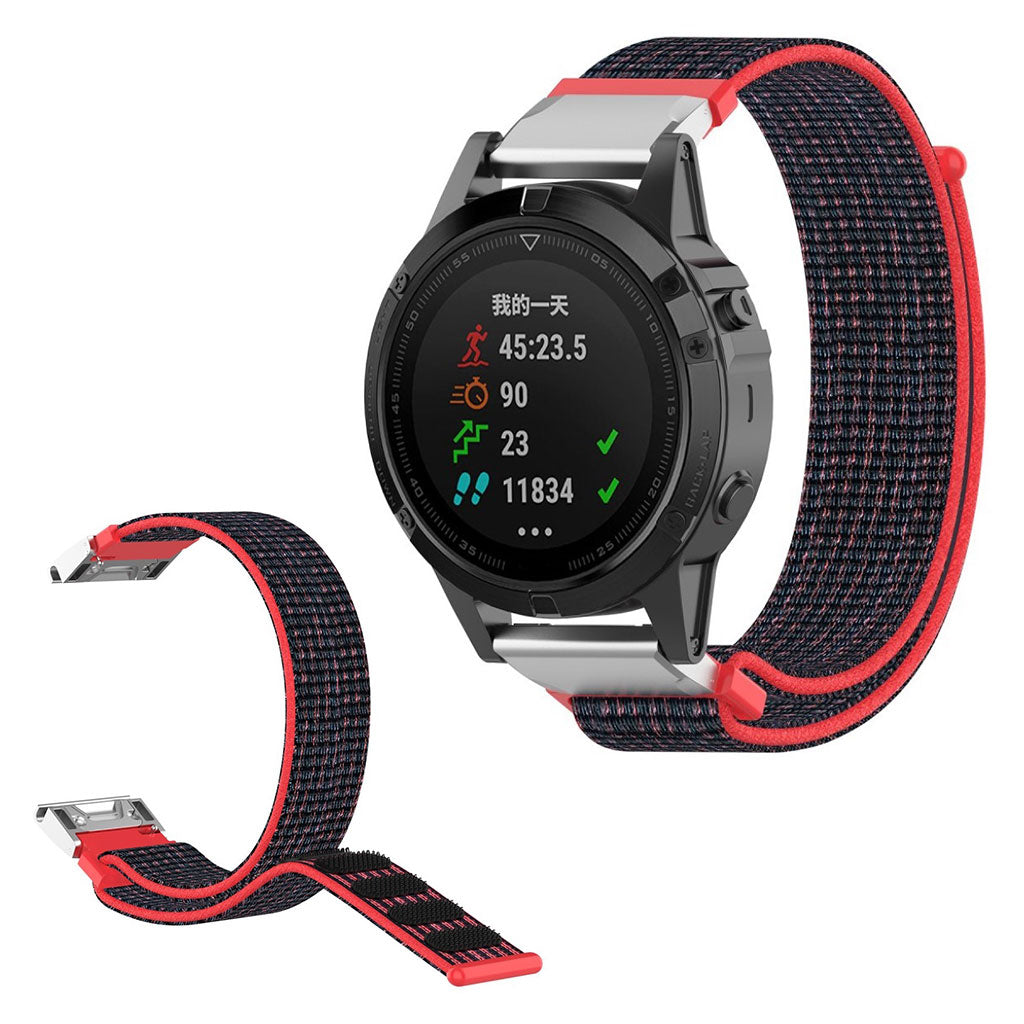 Fremragende Garmin Fenix 6 / Garmin Fenix 5 Nylon Rem - Flerfarvet#serie_6