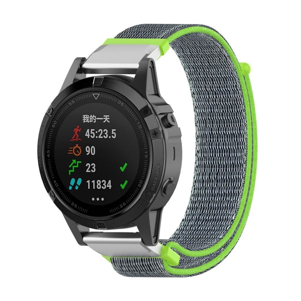 Fremragende Garmin Fenix 6 / Garmin Fenix 5 Nylon Rem - Blå#serie_9