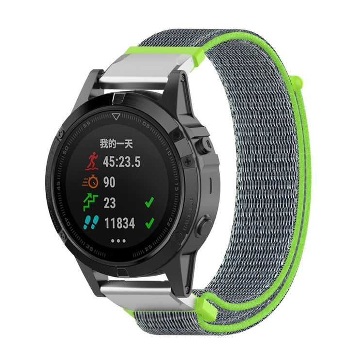 Fremragende Garmin Fenix 6 / Garmin Fenix 5 Nylon Rem - Blå#serie_9