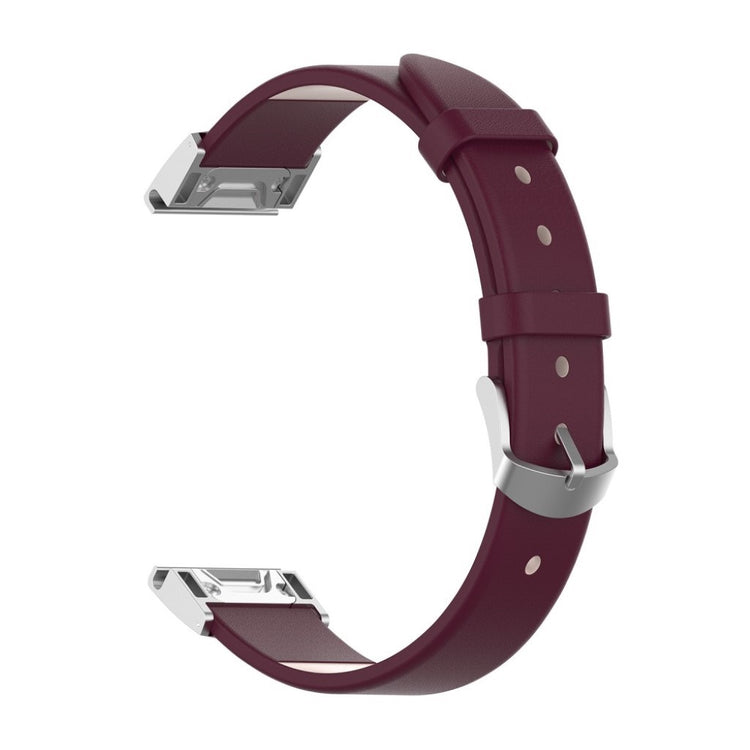 Tidsløst Garmin Fenix 6S / Garmin Fenix 5S Ægte læder Rem - Lilla#serie_5