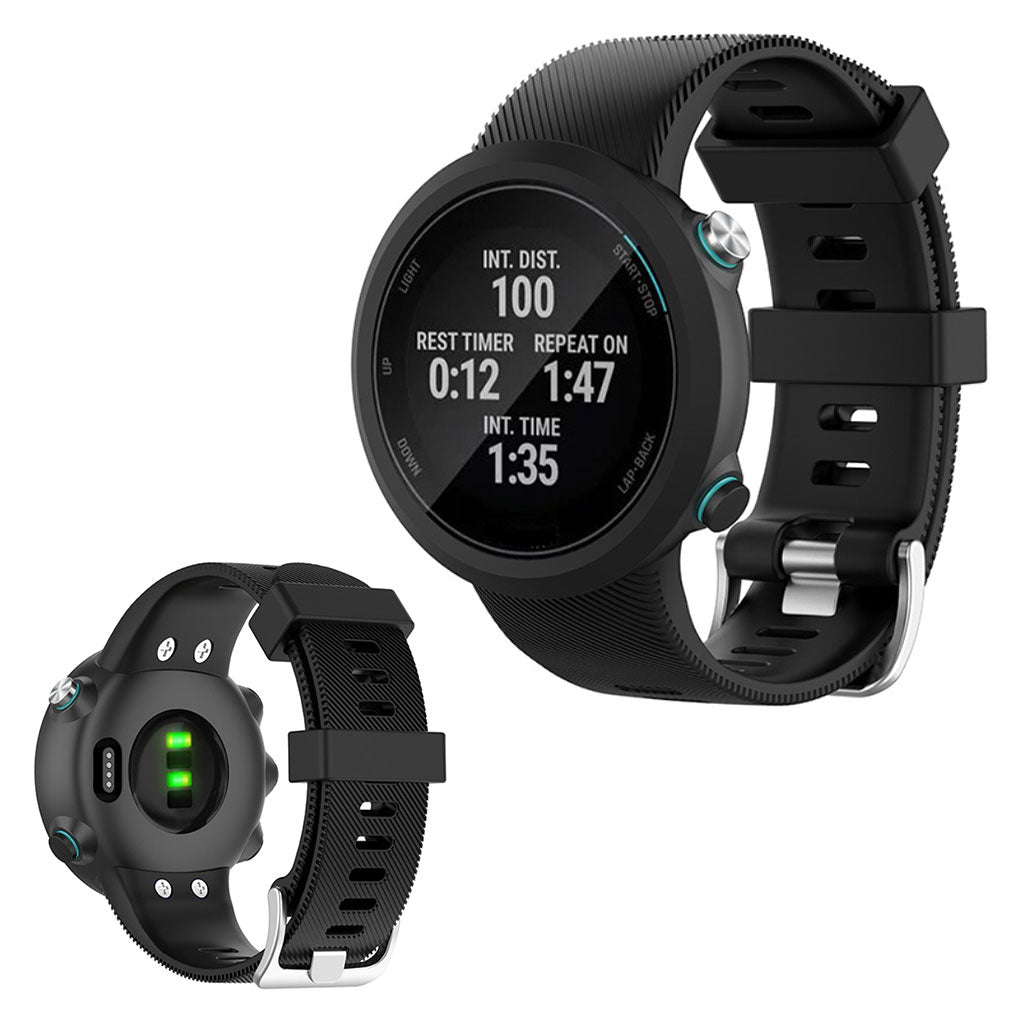 Rigtigt kønt Universal Garmin Silikone Rem - Sort#serie_1