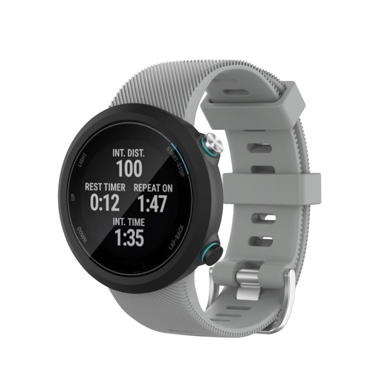 Rigtigt kønt Universal Garmin Silikone Rem - Sølv#serie_3