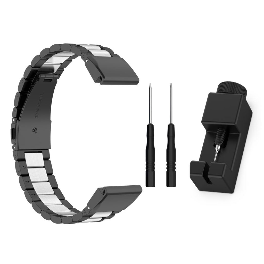 Meget sejt Universal Garmin Metal Rem - Sort#serie_2