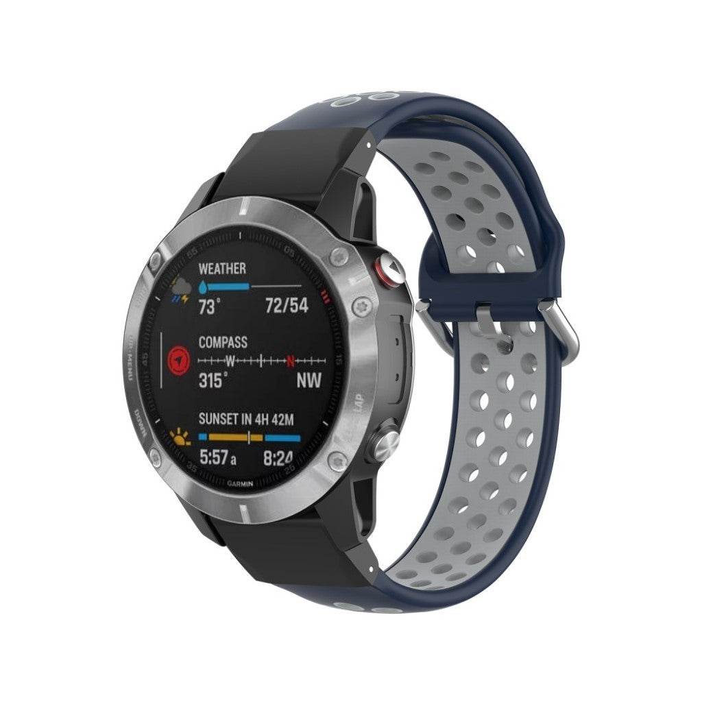 Rigtigt skøn Universal Garmin Silikone Rem - Blå#serie_14