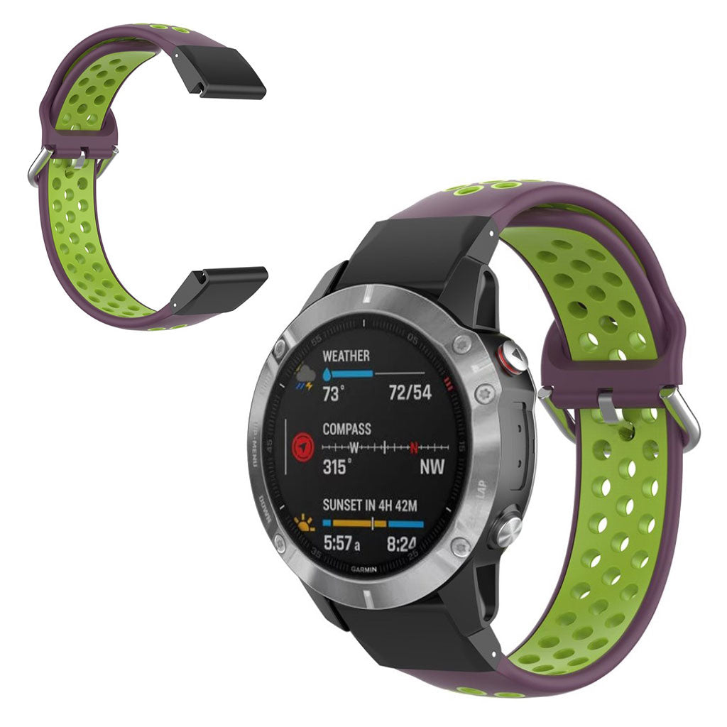 Rigtigt skøn Universal Garmin Silikone Rem - Grøn#serie_15