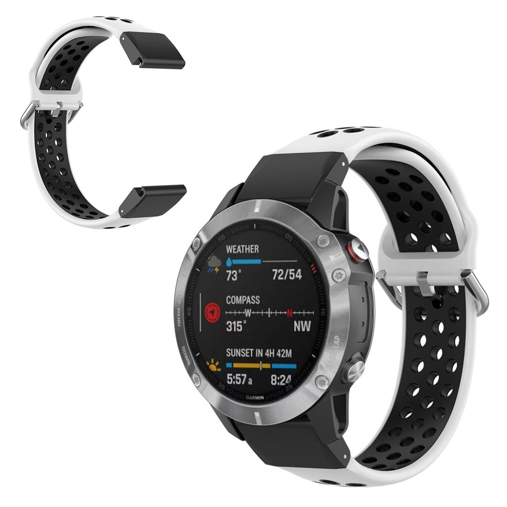 Rigtigt skøn Universal Garmin Silikone Rem - Hvid#serie_3