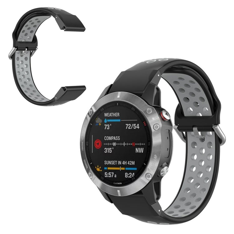 Rigtigt skøn Universal Garmin Silikone Rem - Sort#serie_4