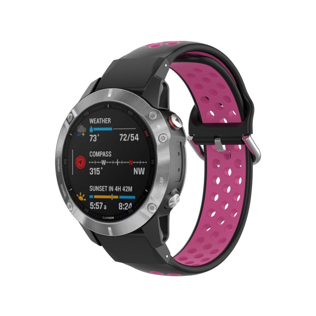 Rigtigt skøn Universal Garmin Silikone Rem - Sort#serie_6