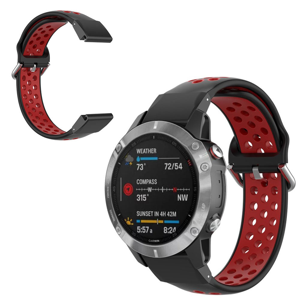 Rigtigt skøn Universal Garmin Silikone Rem - Sort#serie_7
