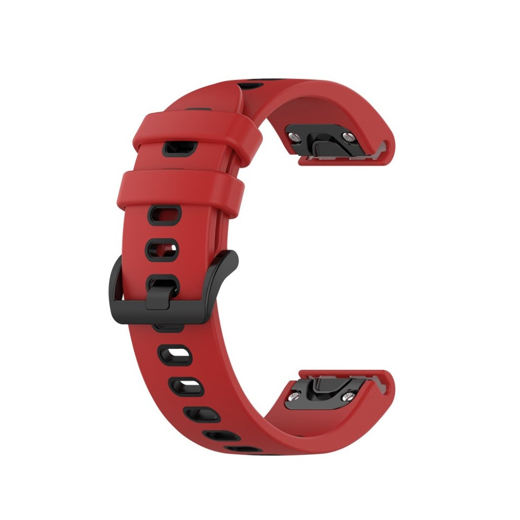 Meget cool Garmin Fenix 6S / Garmin Fenix 5S Silikone Rem - Rød#serie_4