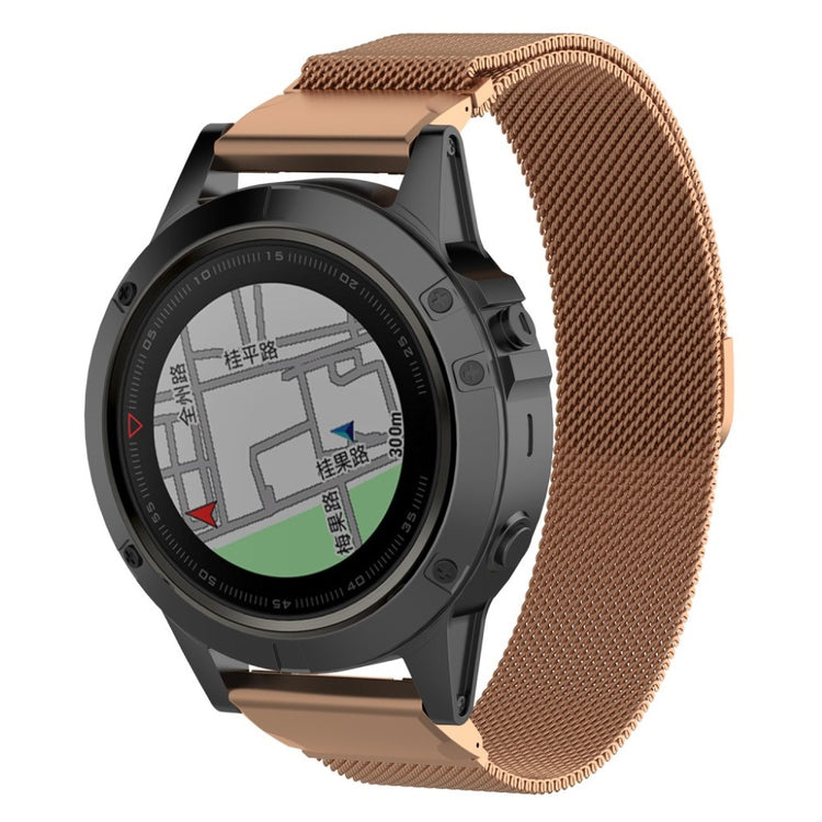 Stilfuld Garmin Fenix 5X / Garmin Tactix Charlie Metal Rem - Flerfarvet#serie_2