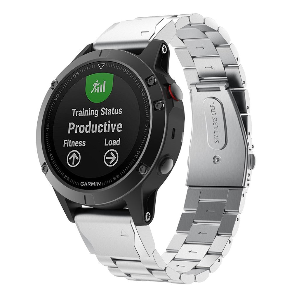 Mega godt Garmin Fenix 5 Metal Rem - Sølv#serie_1