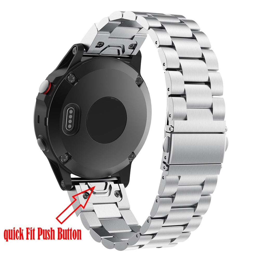 Mega godt Garmin Fenix 5 Metal Rem - Sølv#serie_1