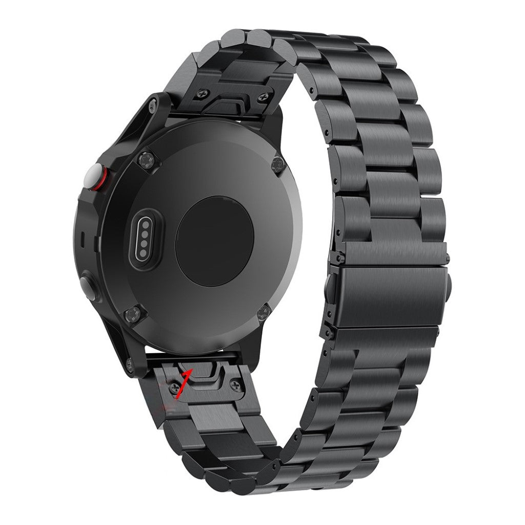 Mega godt Garmin Fenix 5 Metal Rem - Sort#serie_2