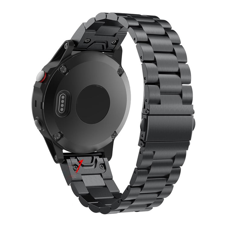 Mega godt Garmin Fenix 5 Metal Rem - Sort#serie_2