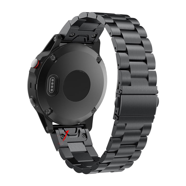 Mega godt Garmin Fenix 5 Metal Rem - Sort#serie_2