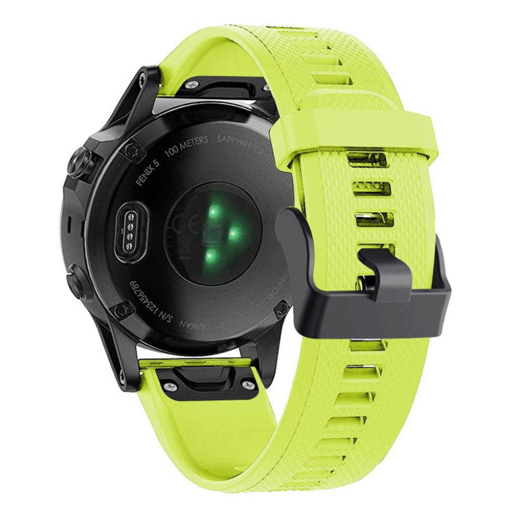 Meget komfortabel Garmin Fenix 5 Silikone Rem - Grøn#serie_8