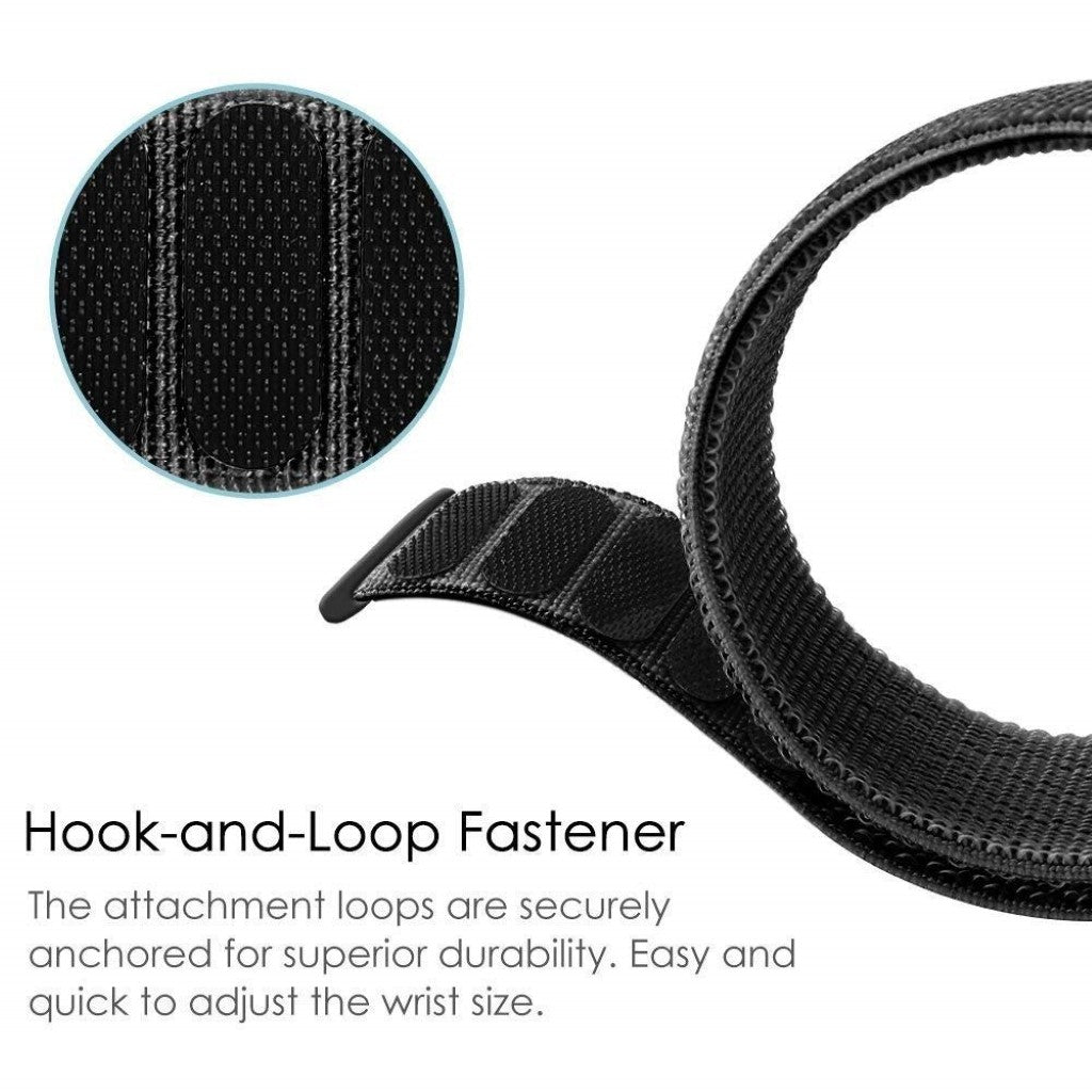 Cool Garmin Fenix 5 Nylon Rem - Sort#serie_016