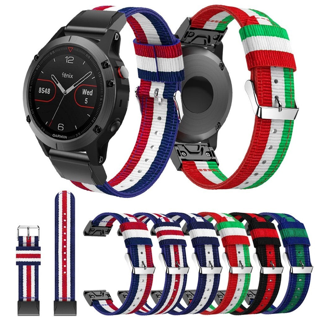 Helt vildt skøn Garmin Fenix 5 Nylon Rem - Sort#serie_1