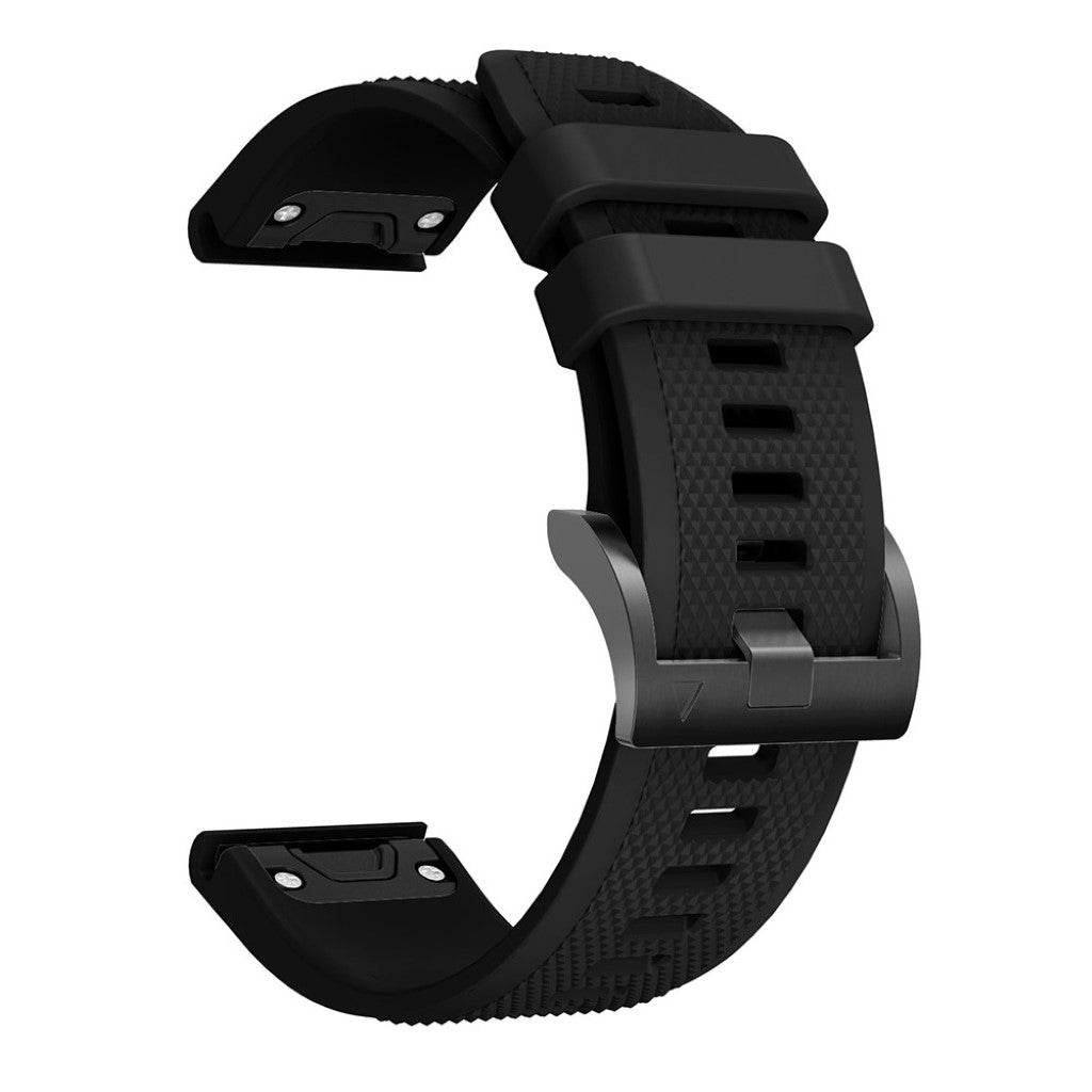 Super sejt Garmin Fenix 5 Silikone Rem - Sort#serie_1