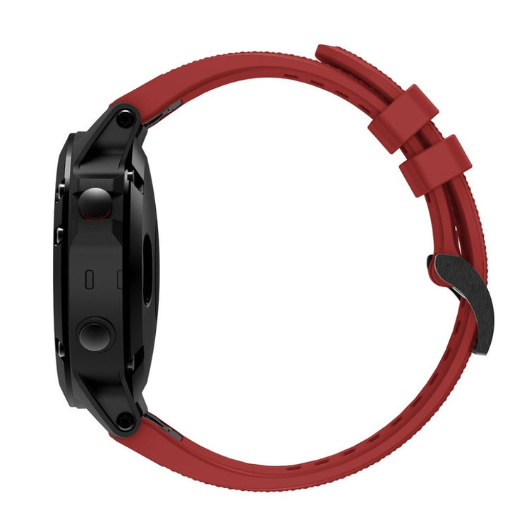 Super sejt Garmin Fenix 5 Silikone Rem - Rød#serie_10