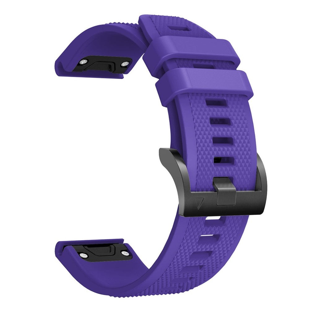 Super sejt Garmin Fenix 5 Silikone Rem - Lilla#serie_12