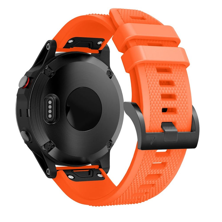 Super sejt Garmin Fenix 5 Silikone Rem - Orange#serie_4