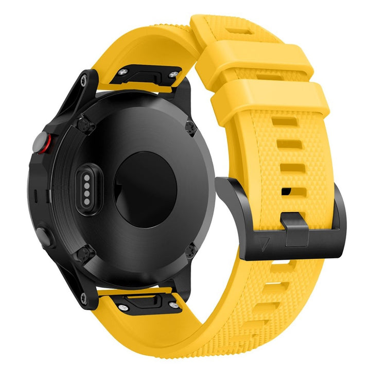 Super sejt Garmin Fenix 5 Silikone Rem - Gul#serie_6
