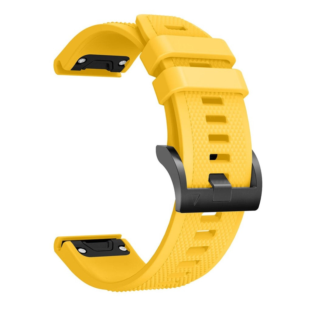 Super sejt Garmin Fenix 5 Silikone Rem - Gul#serie_6