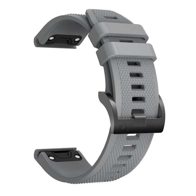 Super sejt Garmin Fenix 5 Silikone Rem - Sølv#serie_7
