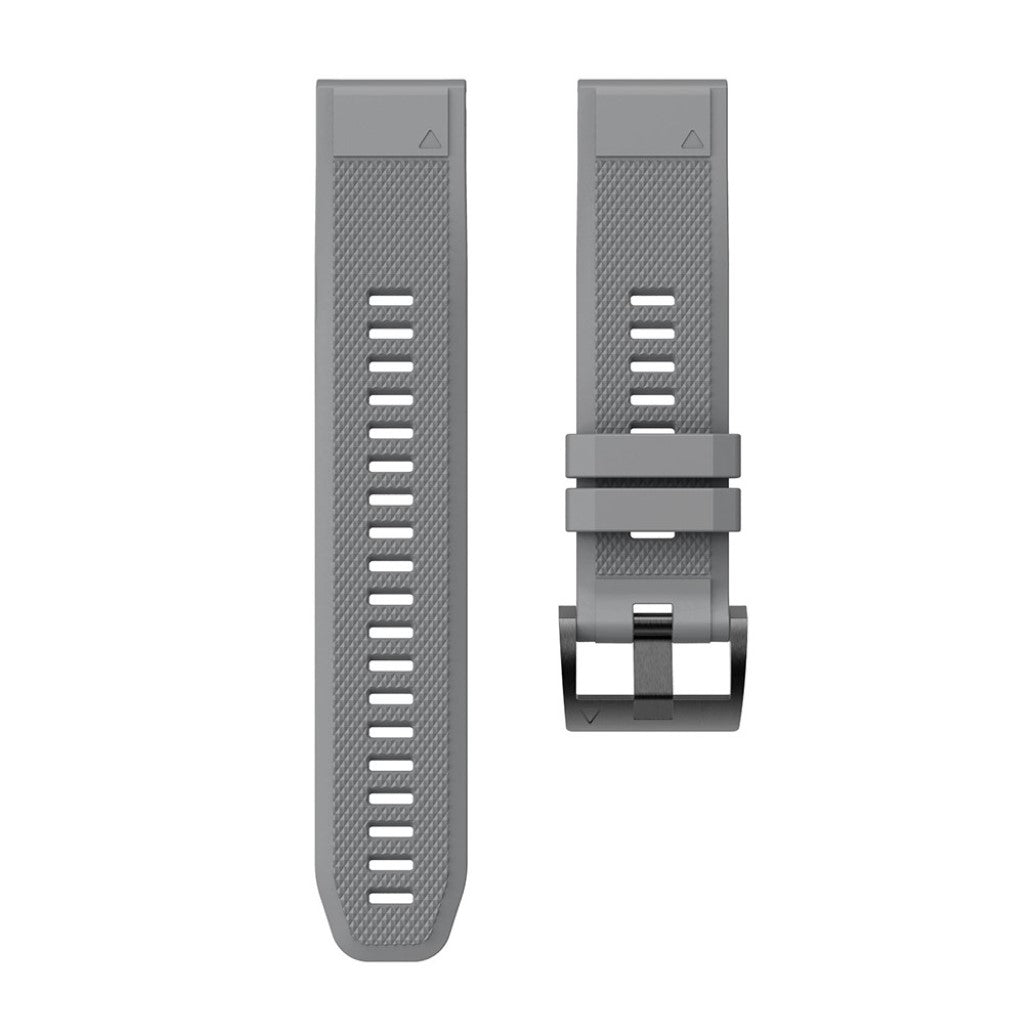Super sejt Garmin Fenix 5 Silikone Rem - Sølv#serie_7