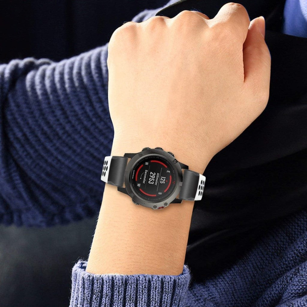 Udsøgt Garmin Fenix 5X / Garmin Tactix Charlie Silikone Rem - Hvid#serie_1