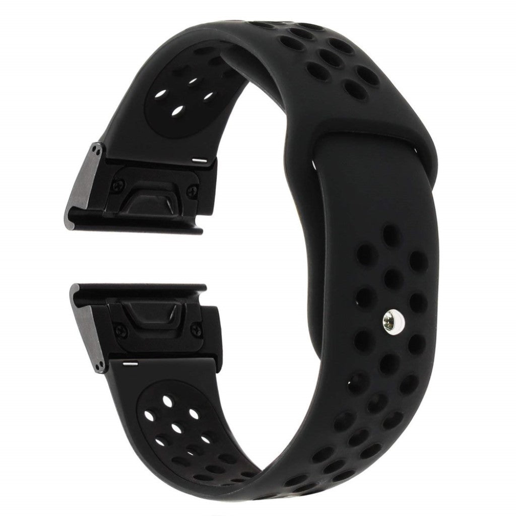 Udsøgt Garmin Fenix 5X / Garmin Tactix Charlie Silikone Rem - Sort#serie_2