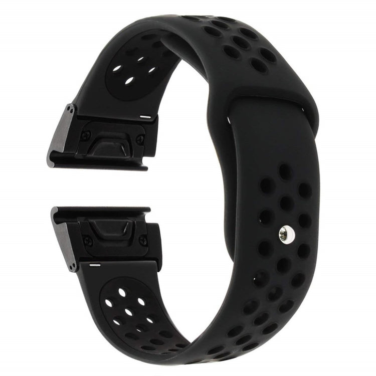 Udsøgt Garmin Fenix 5X / Garmin Tactix Charlie Silikone Rem - Sort#serie_2