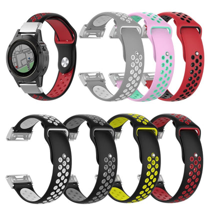 Mega fint Garmin Fenix 5X Silikone Rem - Sølv#serie_1