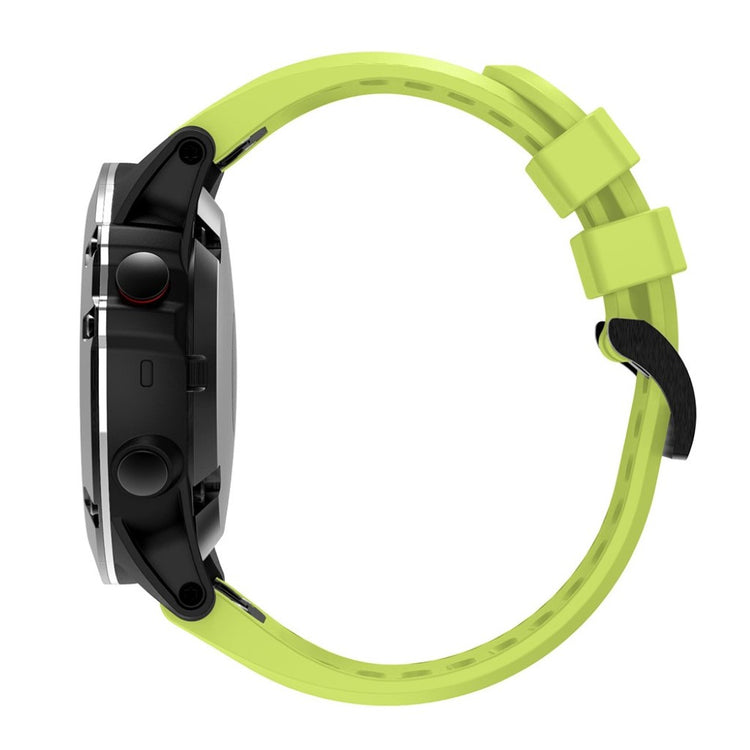 Helt vildt kønt Garmin Fenix 5X Silikone Rem - Grøn#serie_8
